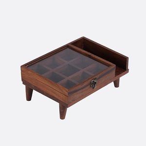 Boîte Masala en bois faite à la main Organisateur d'épices Premium Sheesham Bois Lave-vaisselle Lavable à la main uniquement pour la cuisine Usage quotidien - Product Image 3