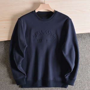 2024 Sudadera personalizada para hombre con logotipo en relieve 3D Sudadera con capucha de cuello redondo con manga larga teñida Lisa para invierno - Product Image 3