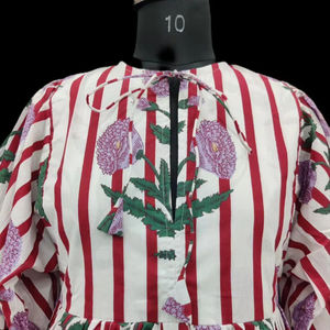 Vestido MIDI informal holgado con estampado de bloques, minivestido de tiras florales de verano con cuello profundo y cierre de cuerda, cintura natural - Product Image 1