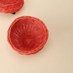 Panier à fruits en osier, panier de rangement en rotin en forme de pomme pour la chambre de bébé, la chambre d'enfant, la décoration de la chambre à coucher, fabriqué au Vietnam - Product Image 4