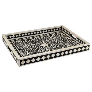 ถาดไม้เสิร์ฟลายดอกไม้ทำด้วยมือเป็นมิตรกับสิ่งแวดล้อมของตกแต่งบ้าน - Product Image 4