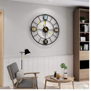 Dernière arrivée horloge murale en métal dans un style élégant horloge murale ronde pour la maison hôtels restaurant dans les prix de gros - Product Image 3
