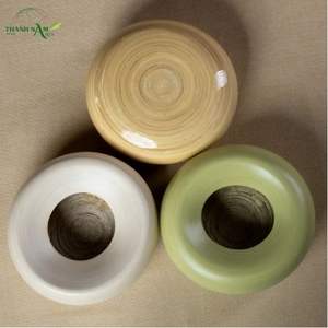 Handcrafted Spun <b>Bamboo</b> Planter-Organic Form Contemporary Elegance Outdoor/Indoor Use Lightweight & Durable Eco-Friendly - Product Image 6