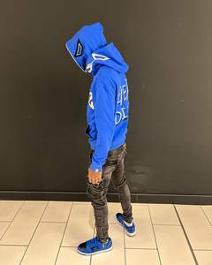 2024 nuevos productos hombres Sudadera con capucha Streetwear Sudadera con capucha Puff estampado personalizado 400Gsm algodón Zip Up Hoodie - Product Image 6