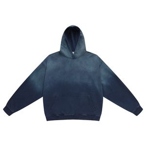 Personnalisé Dégradé Couleur Pull Hommes Sweat À Capuche Rétro Rue Robe avec Soleil Délavé Automne Ras Du Cou À Capuche Col - Product Image 1