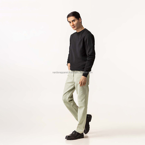 Nardon Apparel Sudadera de cuello redondo de gran tamaño para hombre 100% algodón Impresión digital Teñido liso para invierno Tallas grandes y altas - Product Image 4