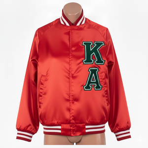 Chaqueta Universitaria Personalizada de Satén Alpha Kapa Alpha, Chaqueta Cortavientos Personalizada para Hombre, Chaqueta Bordada con Letras Griegas - Product Image 2