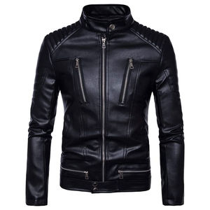 Chaqueta de Cuero para Hombre, Estilo Personalizado con Logotipo, Precio Más Vendido, Temporada de Invierno, Lona Ecológica, Transpirable, para Montar al Aire Libre, Cálida - Product Image 1