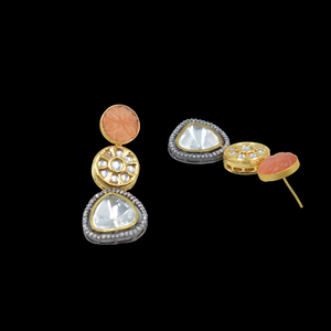 Fabricant et fournisseur de boucles d'oreilles tendance, nouveau design 2025, boucles d'oreilles fusion plaquées or - Product Image 3