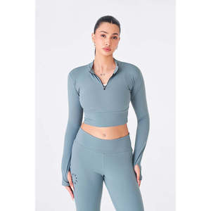 เสื้อซิปสีเขียวป่าสปอร์ตและมีสไตล์ - Product Image 4