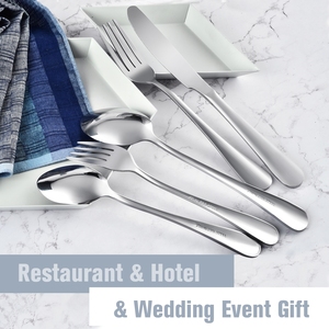 Argenterie de haute qualité et bon marché en argent miroir pour restaurant, hôtel, couverts en acier inoxydable, ensembles de couverts de mariage - Product Image 4