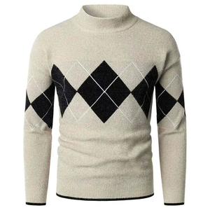 Pull en tricot d'hiver personnalisé pour homme, best-seller, design haut de gamme, respirant, vêtements en tricot chauds, motif uni, vêtements d'hiver - Product Image 6