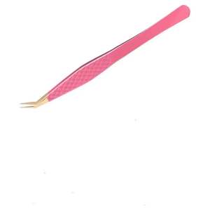 Juego de Pinzas para Extensión de Pestañas de Acero Inoxidable con Recubrimiento de Color Rosa al por Mayor, Logotipo Personalizado, Marca Privada, Juego de Herramientas para Pestañas - Product Image 2
