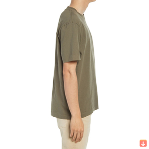 Microfibra de alta calidad elegante en blanco hombres camiseta OEM logo color sólido personalizado de gran tamaño 100% algodón hombres camiseta logotipo personalizado - Product Image 6