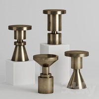 Candelabro de Latón y Aluminio Hecho a Mano, Edición Limitada, Acabado Premium, Decoración de Hogar de Alta Gama
