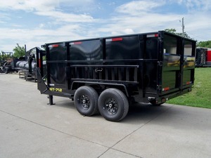 รถพ่วงไฮดรอลิกแบบคอห่าน 7x12 ฟุต ด้านข้าง 4 ฟุต 2 เพลา 6K เกียร์ รับประกัน 1 ปี ใช้งานได้หลากหลายสำหรับรถแทรกเตอร์ การขนส่งทางการเกษตร 5 เมตร - Product Image 5