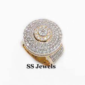 Juego de puntas de moissanita de corte brillante personalizado para hombre, anillo de moda de campeón helado, anillo de rapero chapado en rodio de plata 925 - Product Image 5