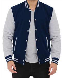 Blouson universitaire respirant et coupe-vent en polyester/coton avec doublure polaire pour homme - Mode hiver, style urbain, faible MOQ, vente chaude - Product Image 5