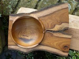 BOIS DIFFICILES PARFAIT POLYVALENT ARTISANAT Bol à pâte en bois Fait à la main pour fruits ou salades Vintage Ferme rustique de haute qualité - Product Image 4