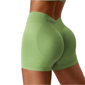 Shorts de Yoga de Cintura Alta para Mujer, de Alta Calidad, Secado Rápido, Cómodos, Suaves, Transpirables, Antiarrugas, Personalizables, de Nailon/Algodón - Product Image 1