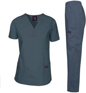 Top col en V unisexe, joggings chirurgicaux en coton, ensembles de gommage médical confort toute la journée, logo personnalisé pour les uniformes hospitaliers médecins infirmières - Product Image 6