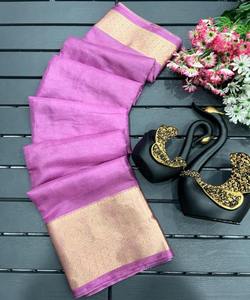 Prêt-à-porter broderie traditionnelle travail Banarasi Khadi Sari soie indienne fête mariage porter Net tissu prix de gros fantaisie - Product Image 6