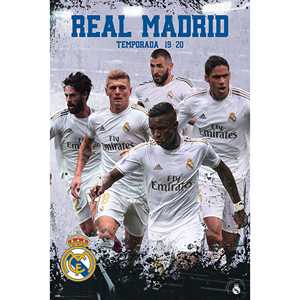 Affiche de l'équipe du Real Madrid pour la saison 2019/20 avec surface brillante - Product Image 1