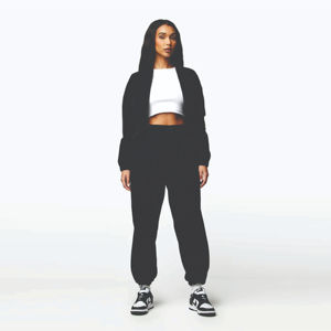 Survêtement à glissière pour femmes à la mode Vêtements de sport deux pièces légers et à séchage rapide avec veste et pantalon à fermeture éclair complète - Product Image 1