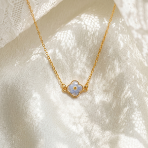 Collier en résine « Ne m'oubliez <span class=keywords><strong>pas</strong></span> » plaqué or 18 carats en acier inoxydable, bijou commémoratif délicat et significatif - Product Image 4