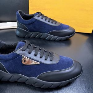 Chaussures tendance pour hommes de qualité supérieure, au style rétro et en cuir de haute qualité avec empiècements en daim - Product Image 6