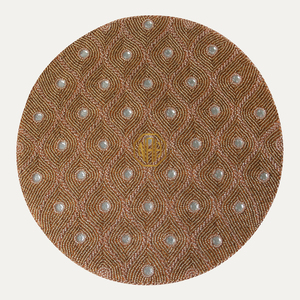 Manteles individuales con cuentas Ajuste de mesa Alfombrilla bordada de algodón redonda Artesanía hecha a mano Fábrica Exportador directo Proveedor mayorista a granel - Product Image 3