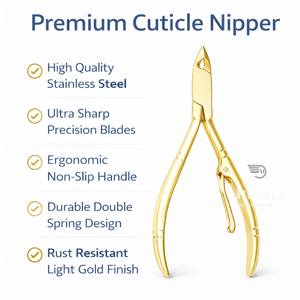 Coupe-cuticules professionnel en acier inoxydable à lame incurvée dorée, 6 mm, pour manucure et pédicure, outil de coupe des ongles, logo OEM - Product Image 2