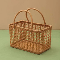 Nouveau modèle meilleure vente petit mode rotin poignée ronde sac femmes Style Vintage femme-pays Style fête sac été mode