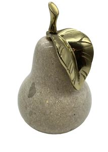 ลูกแพร์ทองเหลืองรูปใบไม้หินอ่อนลูกแพร์หินอ่อนทำด้วยมือลูกแพร์หินอ่อนโอนิกซ์ที่มีเอกลักษณ์ - Product Image 5