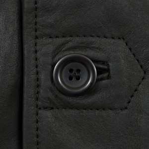 Winter Casual <b>Work</b> Jacket Gray Faux Leather Zipper Closure Regular Sleeves <b>Stand</b> Collar Breathable Cotton Lined OEM Service Men - Product Image 3