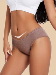 Ropa Interior de Algodón para Mujer, Bragas de Tiro Medio, Transpirables, Suaves, Cómodas, de Color Sólido, para Uso Diario - Product Image 3