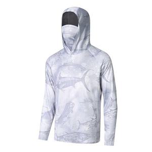 Vente en gros de chemises de pêche à séchage rapide Performance Chemises de randonnée à manches longues Spf50 Protection solaire Sweats à capuche de pêche avec masque facial - Product Image 2