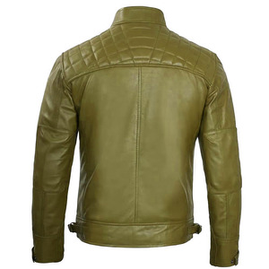 High Street Style Men's Genuine Sheep Leather <b>Jacket</b> Waterproof & Windproof Plaid <b>Pattern</b> Winter Ready Multiple Colors Available - Product Image 2