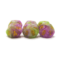 Dés polyédriques écologiques en acrylique Deskjoy, 10 faces, 16 mm, points numérotés gravés, lot de 7 pièces, accessoires de jeu de société pour DND