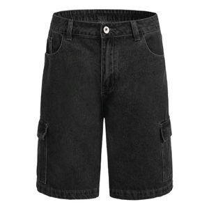 Shorts Vaqueros Personalizados de Corte Holgado para Hombre, 100% Algodón Ecológico, con Bolsillos Tipo Cargo, Casuales, Lavados, para Verano - Product Image 1