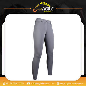 Pantalones de montar a caballo de tela técnica de asiento completo para mujer, pantalones de montar a caballo personalizados a granel al por mayor, superventas - Product Image 6