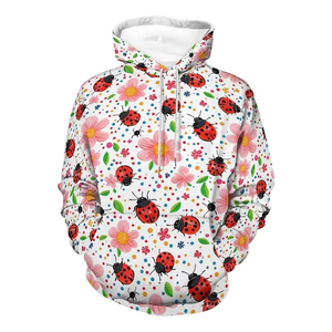 Lindo patrón de animales para hombre 100% algodón polar 3D bordado pato perezoso erizo pulóver Sudadera con capucha otoño Casual manga larga - Product Image 5
