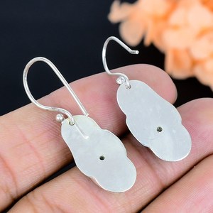 Boucles d'oreilles en labradorite bleue, faites à la main, en argent sterling 925, bijoux en pierres précieuses, cadeau élégant pour femmes - Product Image 6