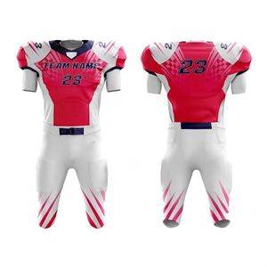 Nuevo diseño de uniformes de sublimación mejor precio personalizado 100% poliéster algodón conjuntos de uniformes de fútbol americano - Product Image 3