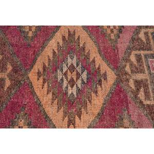 Tapis en laine turque vintage classique 3X9.4ft marron et beige style patchwork support en latex à tissage plat pour la décoration du salon utilisation en voiture - Product Image 5