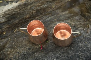 Premium Hammered Copper Tumbler <b>Set</b> | 250ml Pure Copper Tumblers (2 Pieces) - Product Image 4