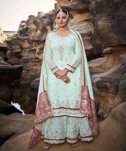 Ropa de vacaciones islámica Eid para mujer Traje pakistaní Vestido de mangas completas - Product Image 2