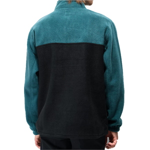 เสื้อสเวตเตอร์ผ้าฟลีซแบบสวมหัวแขนยาวสำหรับผู้ชายผ้าคอตตอนเนื้อ1/4แบบรูดซิปมีกระเป๋า - Product Image 2