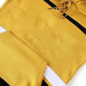 Sudadera con Capucha de Hockey sobre Hielo Winter for State Gold, Unisex, Premium, de Forro Polar, con Cierre de Cordones, Rayas Gruesas, Bolsillo, 100% Orgánico - Product Image 3