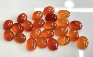 คาร์เนเลี่ยนคาร์เนเลียนสีส้มธรรมชาติทรงรี4x6มม. หลังแบน-หลวมสีส้มคาร์เนเลียน AAA คุณภาพสูง - Product Image 2
